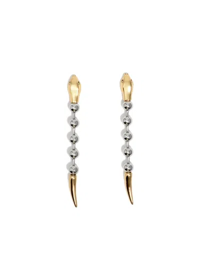 Bimba Y Lola Snake-head Dead Earrings In Gold