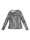 Bimba Y Lola Snake-print Asymmetric Top In Gray