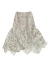 Bimba Y Lola Snake-print Pleated Skirt In Neutral