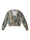 Bimba Y Lola Snake-print V-neck Sweater In Multi