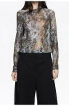 Bimba Y Lola Snake-print Asymmetric Top In Blue