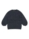 Bimba Y Lola Speckled Balloon-sleeve Sweater In Blue