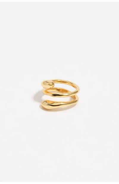 Bimba Y Lola Spiral Ring In Gold