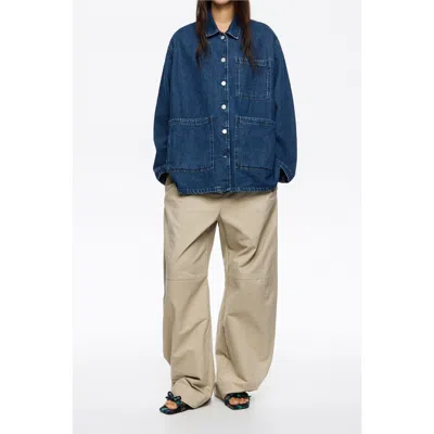 Bimba Y Lola Straight Denim Jacket In Blue