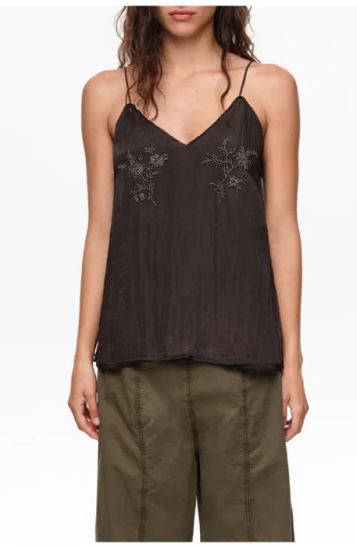 Bimba Y Lola Straight Top With Stones In Black