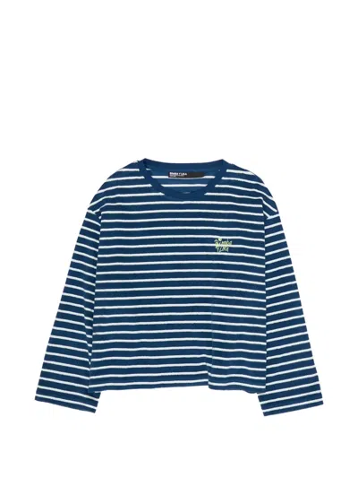 Bimba Y Lola Striped Towel Long Sleeve T-shirt In Blue