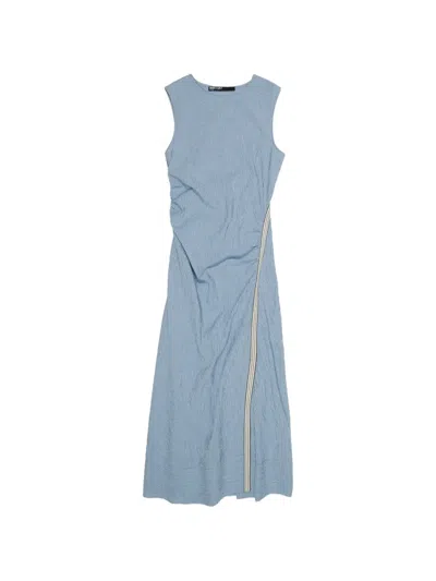 Bimba Y Lola Striped Maxi Dress In Blue