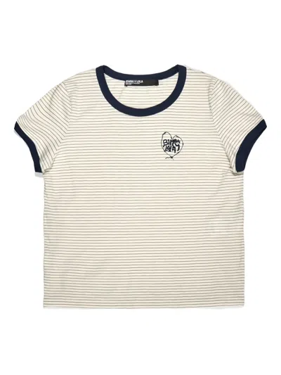 Bimba Y Lola Striped T-shirt In White