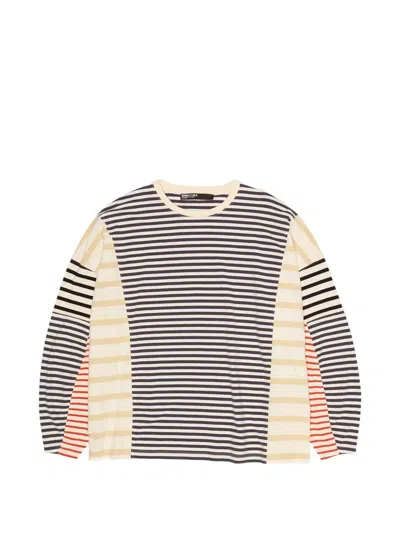 Bimba Y Lola Striped Oversize T-shirt In Blue