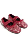 Bimba Y Lola Stud-embellished Ballerina Shoes In Red