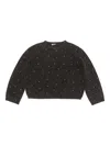 Bimba Y Lola Stud-embellished Crew-neck Sweater In Brown