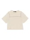 Bimba Y Lola Stud-embellished Short-sleeve T-shirt In Neutral