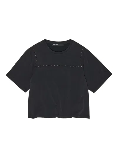 Bimba Y Lola Stud-embellished T-shirt In Black