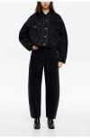 Bimba Y Lola Studded Denim Jacket In Black