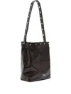 Bimba Y Lola Studded Shoulder Bag In Brown