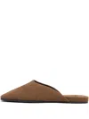 Bimba Y Lola Suede Leather Slippers In Brown