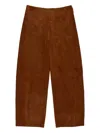 Bimba Y Lola Suede Panel Trousers In Brown