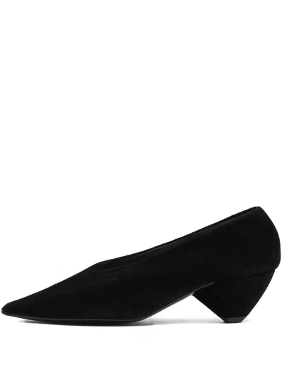 Bimba Y Lola Suede Pointed-toe Pumps In Black