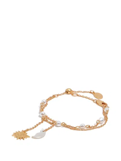 Bimba Y Lola Sun And Moon Chain Bracelet In Gold