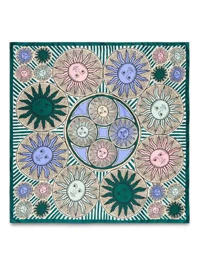 Bimba Y Lola Sun-print Scarf In Green
