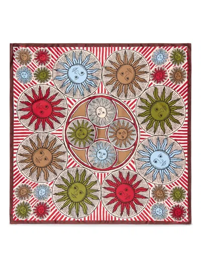 Bimba Y Lola Sun-print Scarf In Red
