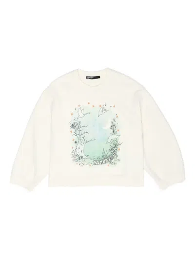 Bimba Y Lola Swan Print Sweatshirt In Neutral
