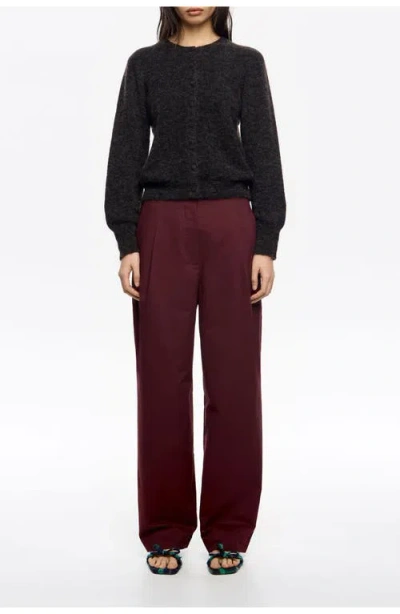 Bimba Y Lola Tailored Carrot-fit Trousers In Burgundy