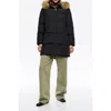 Bimba Y Lola Tailored Down Coat With Fur Hood In Multi