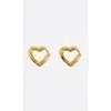Bimba Y Lola Tall Heart Hoop Earrings In Gold