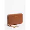 Bimba Y Lola Tan Leather Horizontal Wallet In Brown