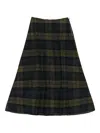 Bimba Y Lola Tartan-pattern Asymmetrical Skirt In Multi