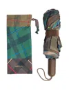 Bimba Y Lola Tartan Umbrella In Brown