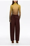 Bimba Y Lola Technical Cotton Barrel Leg Trousers In Multi