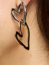 Bimba Y Lola Textured Double Heart Earrings In Gold