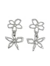 Bimba Y Lola Textured Flower Earrings In Metallic
