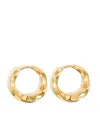 Bimba Y Lola Textured Hoop Earrings In 金色