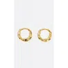 Bimba Y Lola Textured Hoop Earrings In Gold