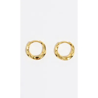 Bimba Y Lola Textured Hoop Earrings In Gold
