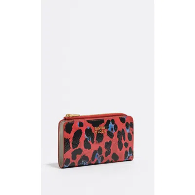 Bimba Y Lola Textured Leopard Print Compact Wallet In Multi