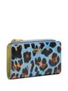 Bimba Y Lola Textured Leopard Print Purse In Blue