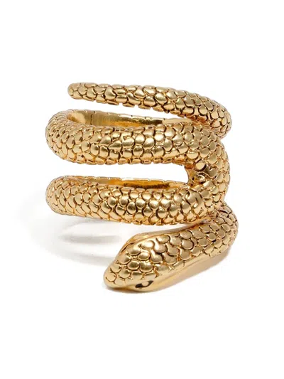 Bimba Y Lola Textured Spiral Ring In Gold