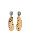Bimba Y Lola Textured Two-tone Earrings In Gold