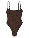 Bimba Y Lola Thidu Spaghetti-strap Swimsuit In Brown