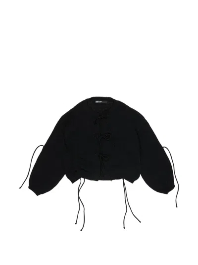 Bimba Y Lola Tie-fastening Cardigan In Black