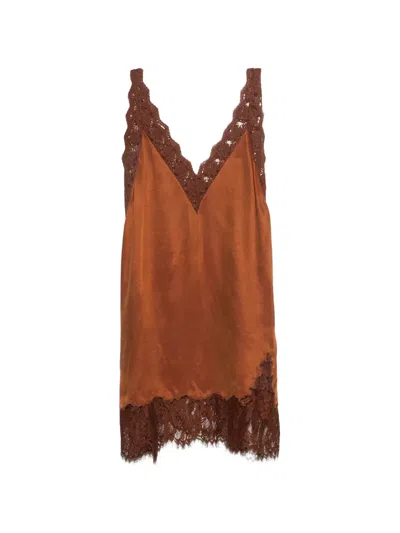 Bimba Y Lola Toffee A-line Camisole Top In Brown