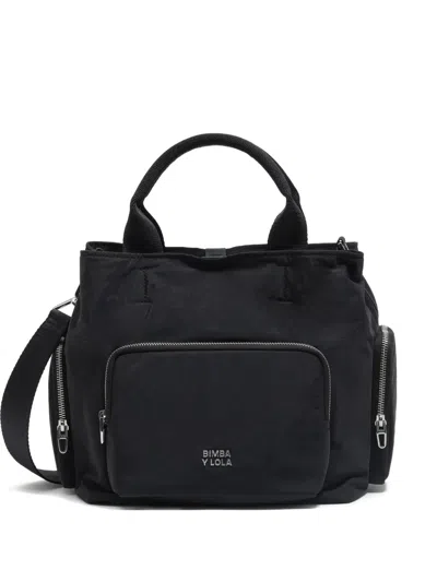 Bimba Y Lola Top-handle Zip-fastening Tote Bag In Black