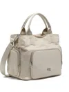 Bimba Y Lola Top-handle Zip-pocket Tote Bag In Neutral