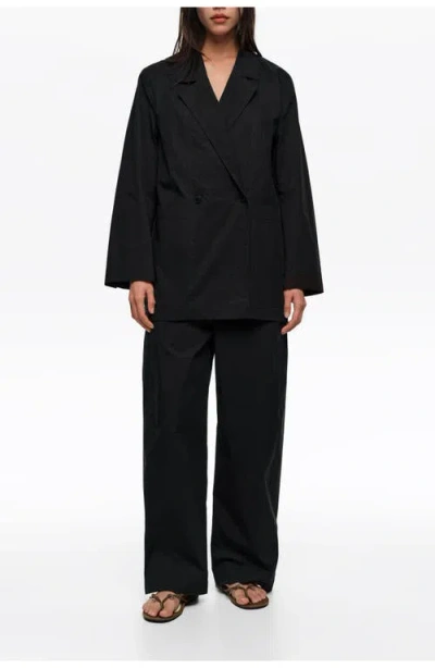 Bimba Y Lola Topstitched Tailored Jacket In Black