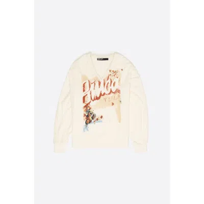 Bimba Y Lola Toweling V-neck Sweatshirt In Neutral