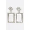 Bimba Y Lola Transparent Crystal Earrings In Metallic